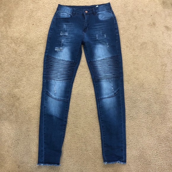 Boutique Denim - Boutique | Distressed Moto Jean Leggings